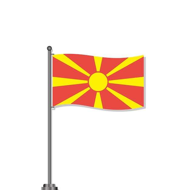 Illustratie van de vlag van Macedonië Template