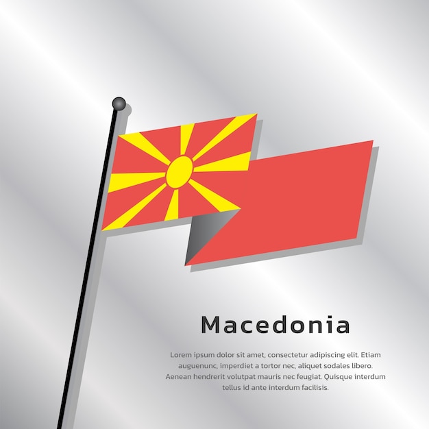 Illustratie van de vlag van macedonië template