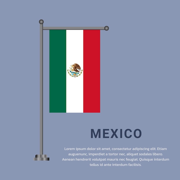 Illustratie van de vlag van mexico template