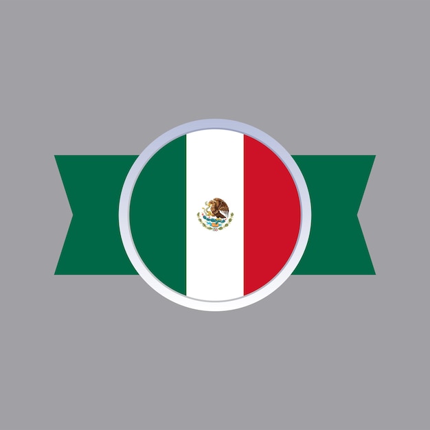 Illustratie van de vlag van mexico template