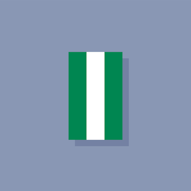 Illustratie van de vlag van Nigeria Template