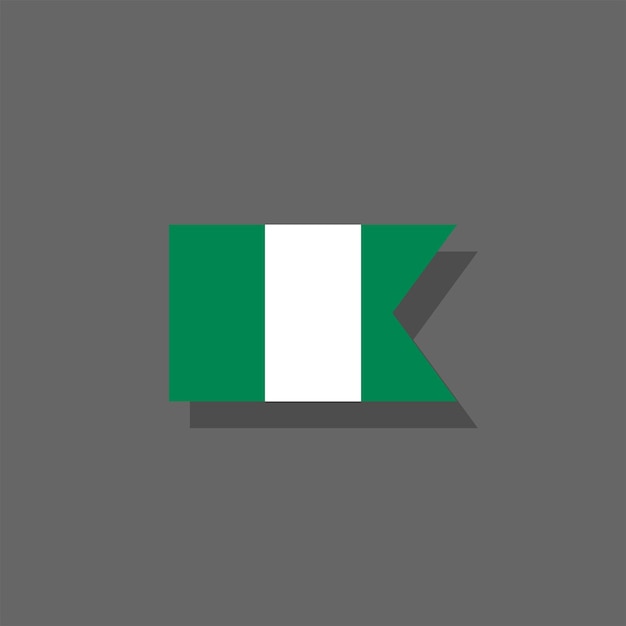 Illustratie van de vlag van Nigeria Template