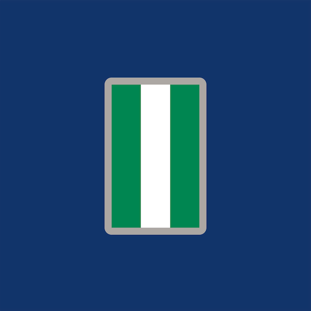Illustratie van de vlag van Nigeria Template