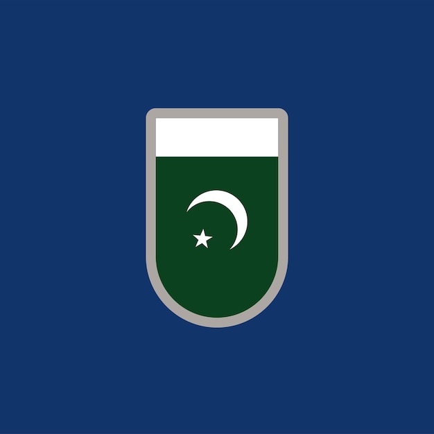 Illustratie van de vlag van Pakistan Template