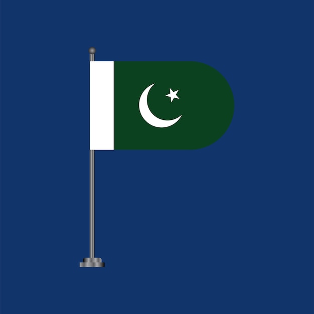 Vector illustratie van de vlag van pakistan template