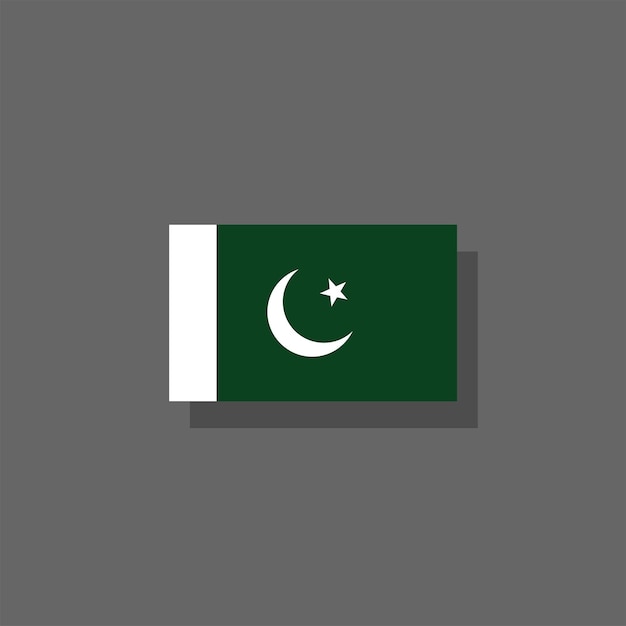 Illustratie van de vlag van Pakistan Template