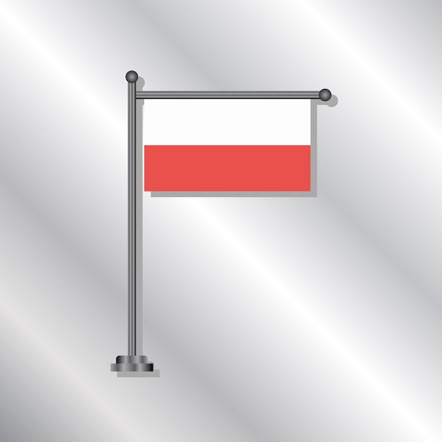 Illustratie van de vlag van polen template