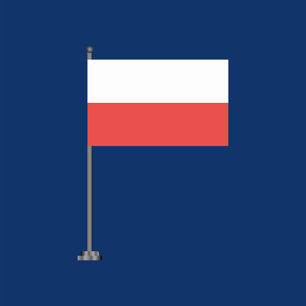 Illustratie van de vlag van Polen Template