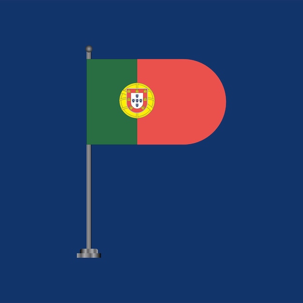 Vector illustratie van de vlag van portugal template