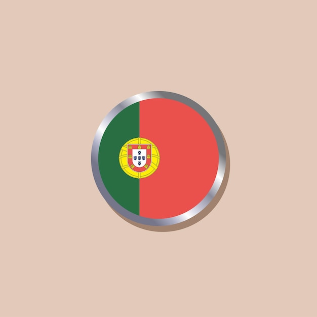 Illustratie van de vlag van Portugal Template