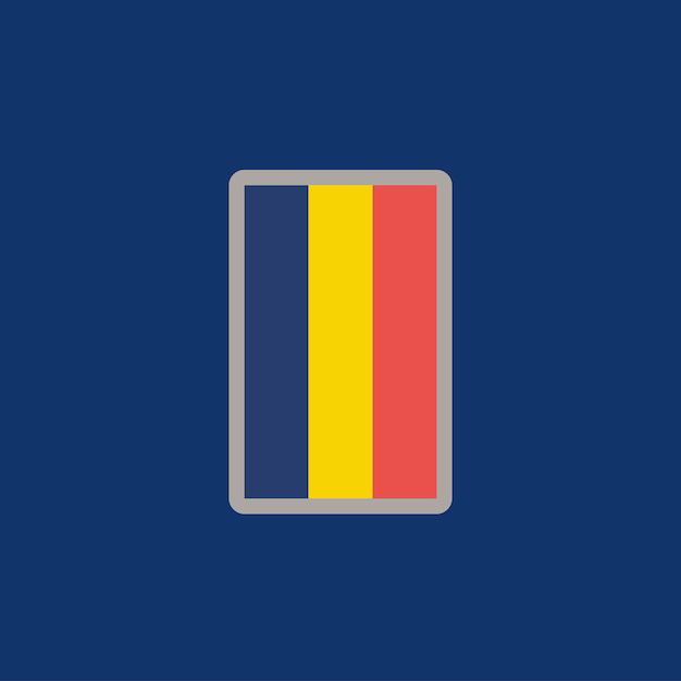 Illustratie van de vlag van Roemenië Template