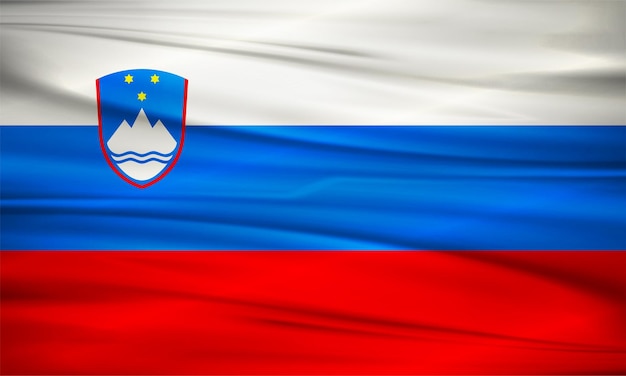 Illustratie van de vlag van Slovenië en bewerkbare vector Vlag van Slovenië