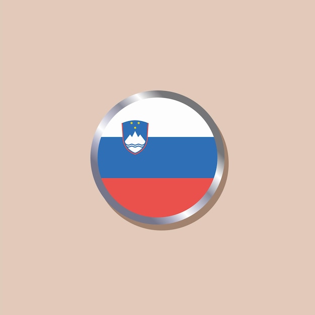 Illustratie van de vlag van Slovenië Template