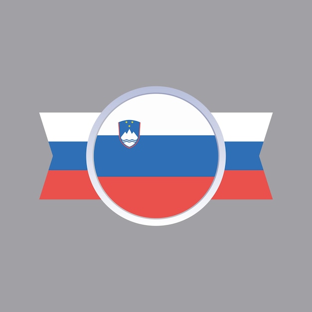 Illustratie van de vlag van Slovenië Template