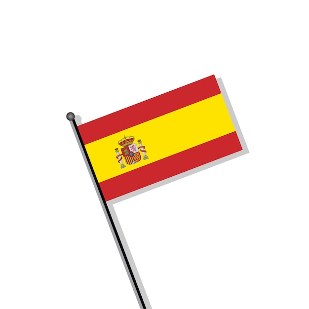 Illustratie van de vlag van spanje template