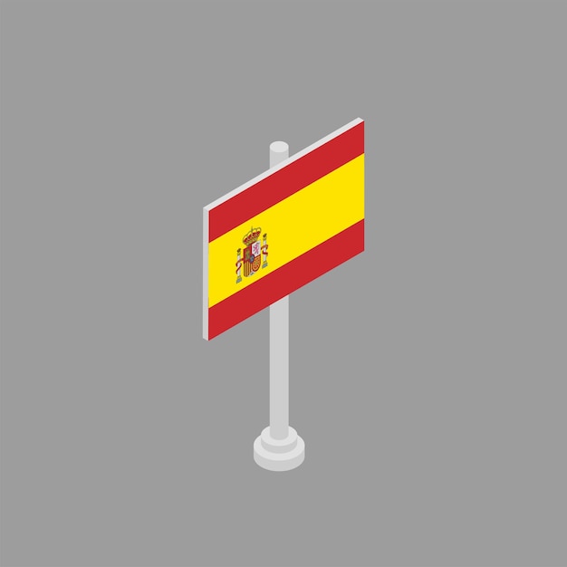 Vector illustratie van de vlag van spanje template