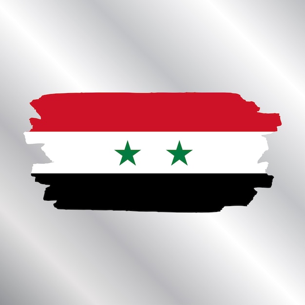 Vector illustratie van de vlag van syrië template