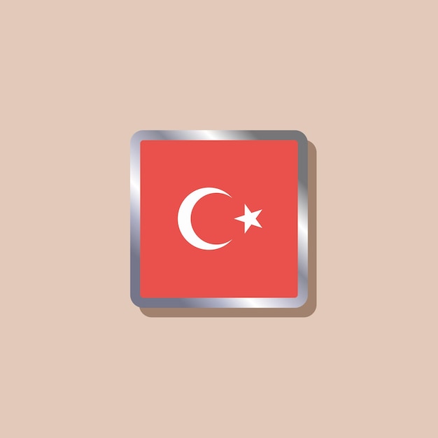 Illustratie van de vlag van Turkije Template