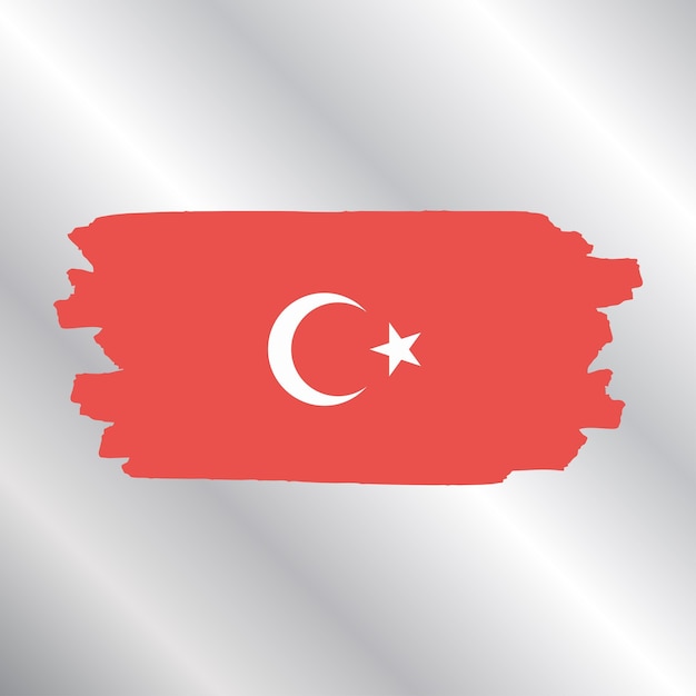 Illustratie van de vlag van turkije template