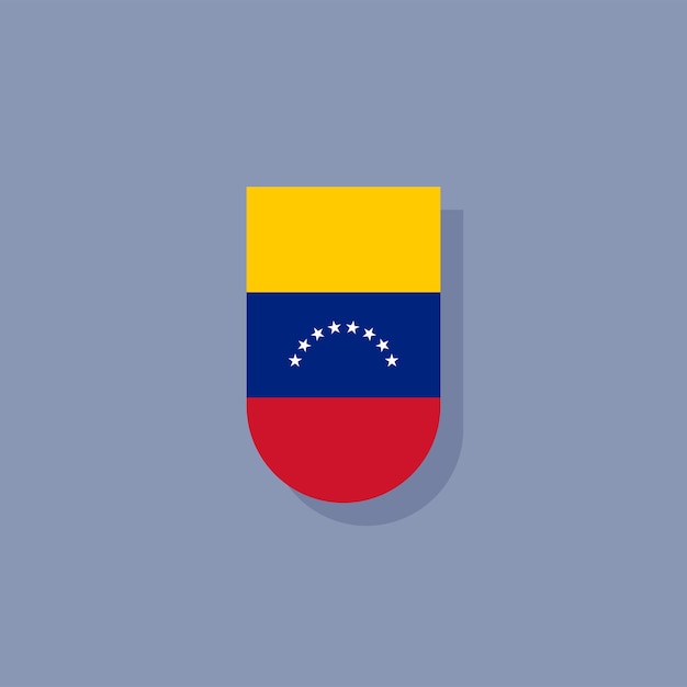 Illustratie van de vlag van Venezuela Template