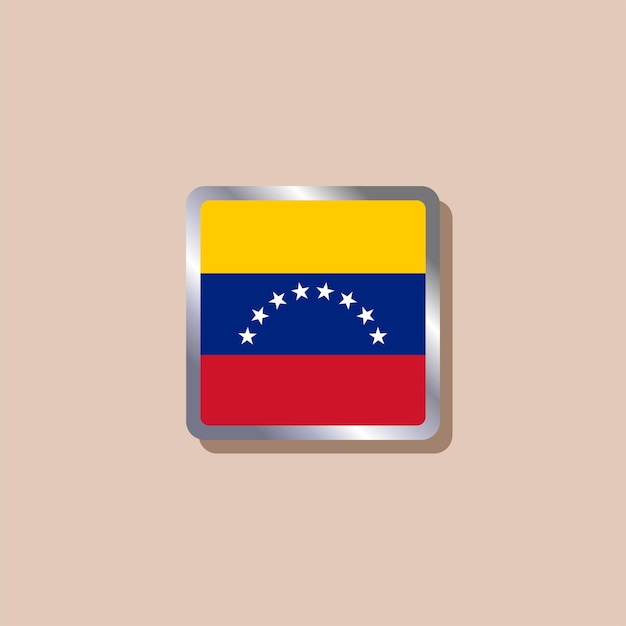 Illustratie van de vlag van Venezuela Template