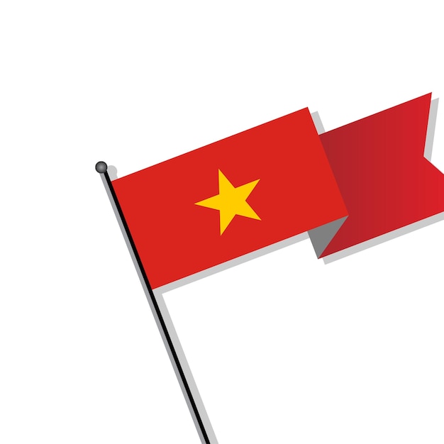 Illustratie van de vlag van Vietnam Template