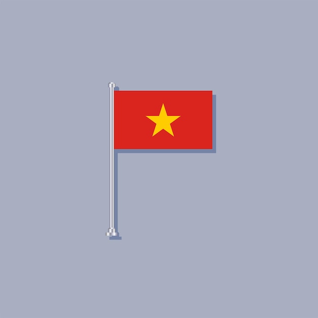 Illustratie van de vlag van vietnam template