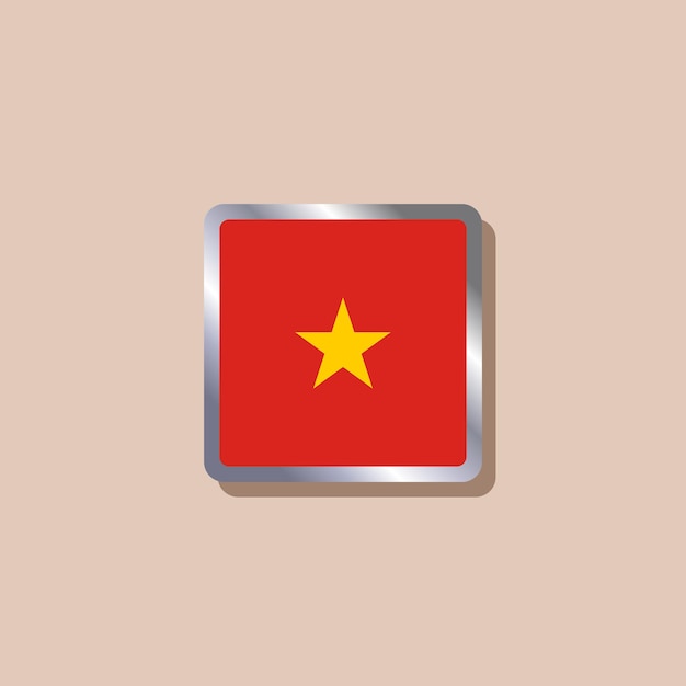 Illustratie van de vlag van Vietnam Template