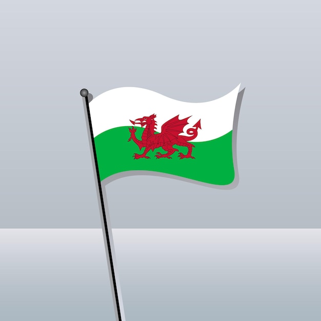 Illustratie van de vlag van wales template