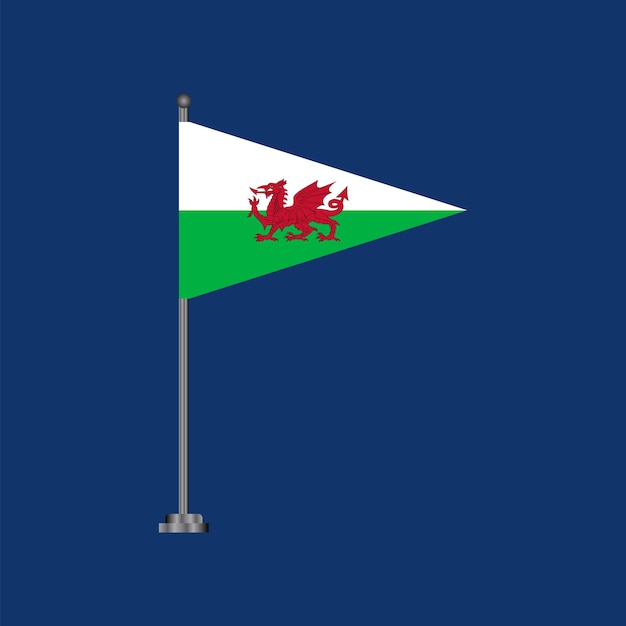 Illustratie van de vlag van Wales Template