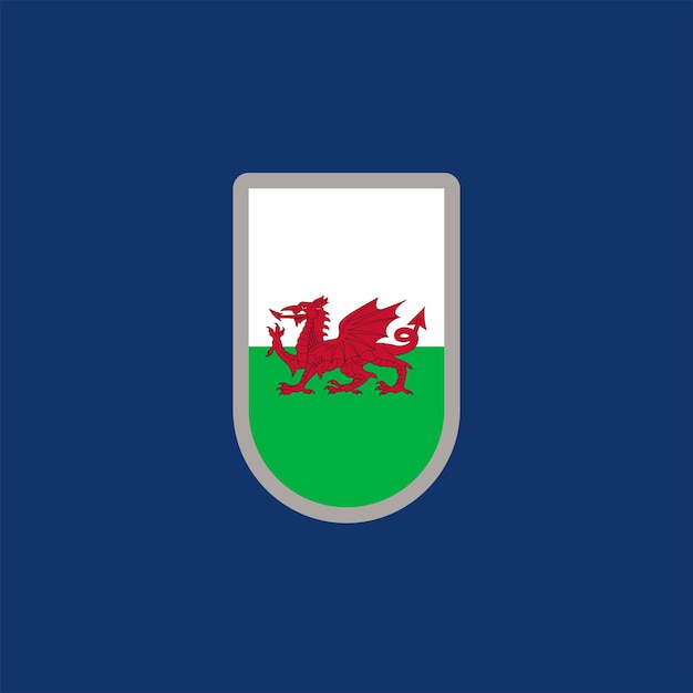 Illustratie van de vlag van Wales Template