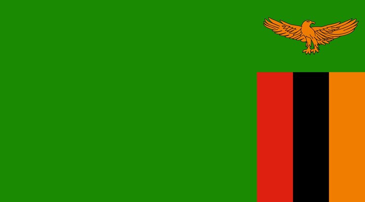 Vector illustratie van de vlag van zambia
