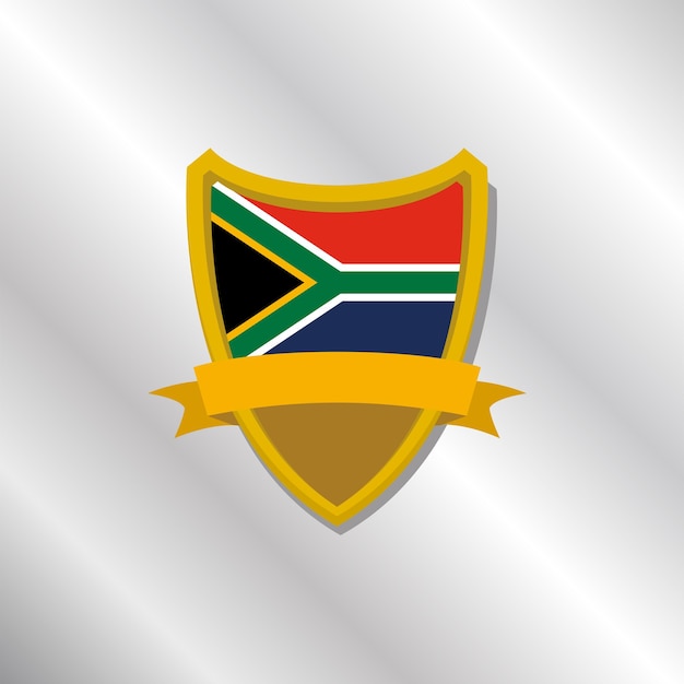 Illustratie van de vlag van Zuid-Afrika Template