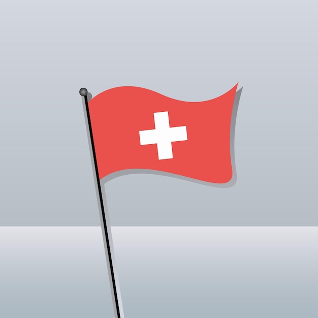 Illustratie van de vlag van zwitserland template
