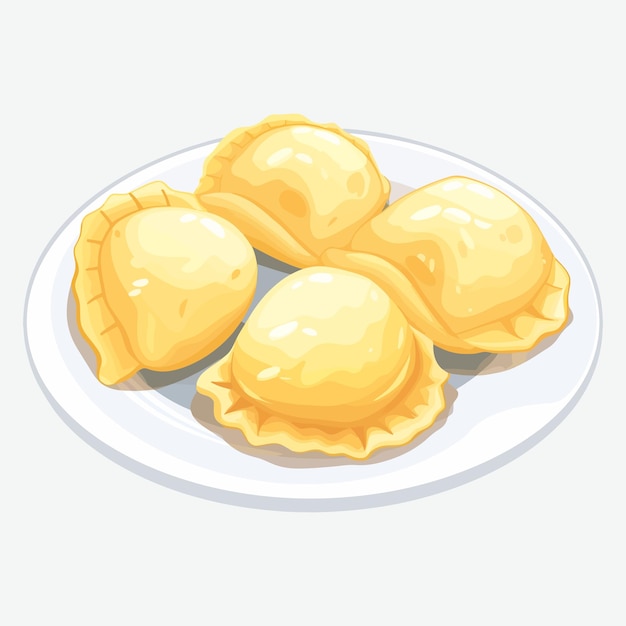 Illustratie van de voedselvector van gebakken dumplings