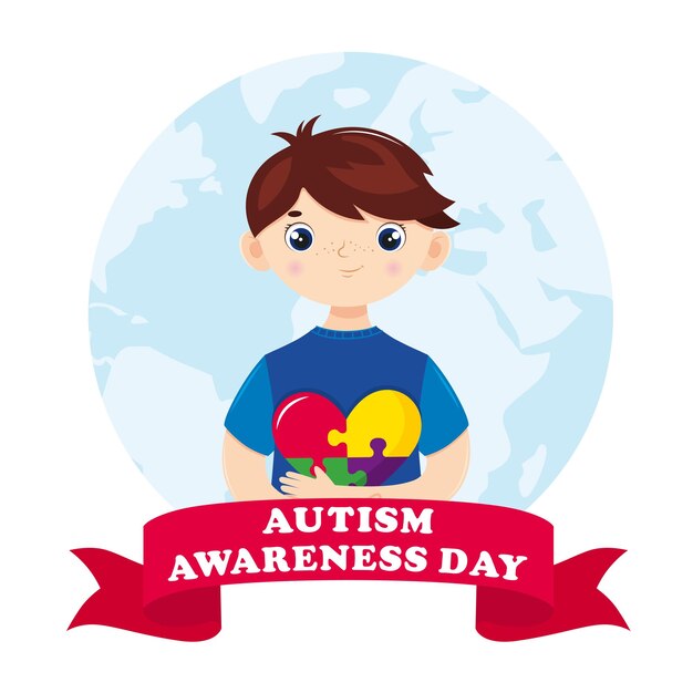 Vector illustratie van de wereld autisme awareness day