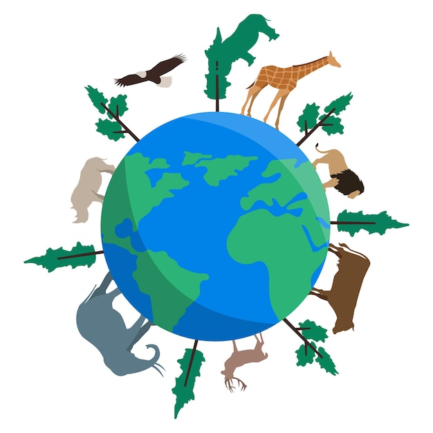 Illustratie van de Wereldwildernisdag
