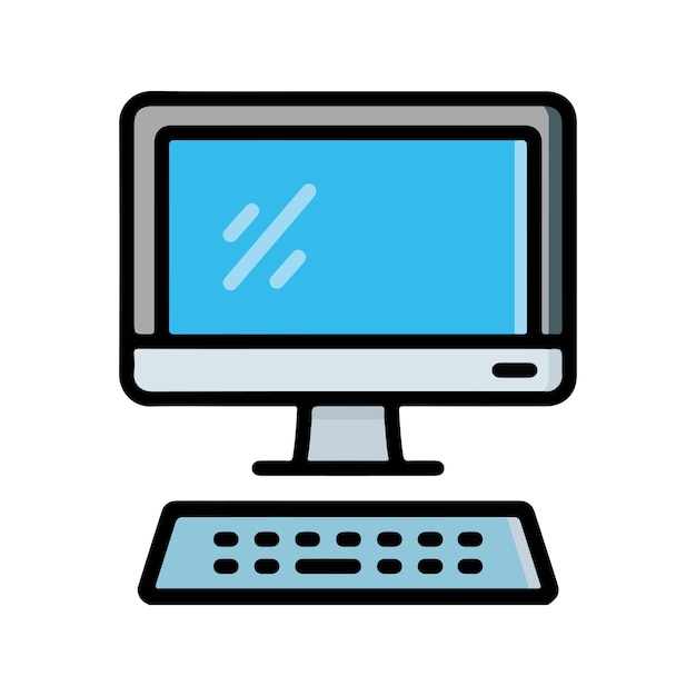 Illustratie van desktopcomputerconcept