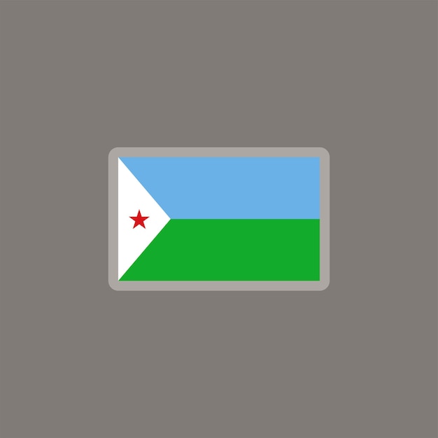 Illustratie van djibouti vlag template