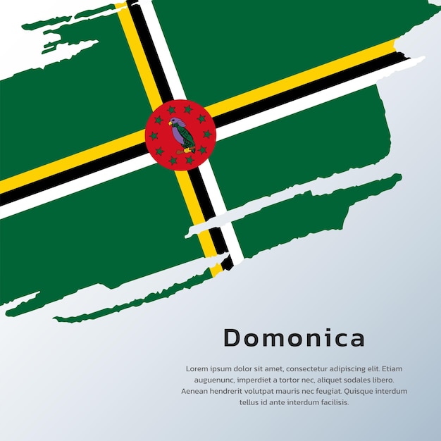 Illustratie van Dominica vlag Template