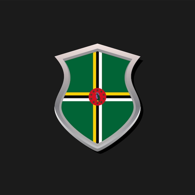 Illustratie van Dominica vlag Template