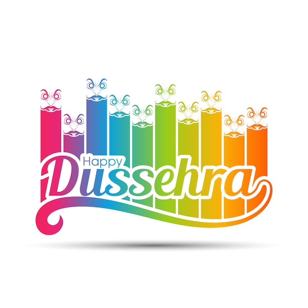 Illustratie van dussehra voor de viering van het hindoeïstische gemeenschapsfestival