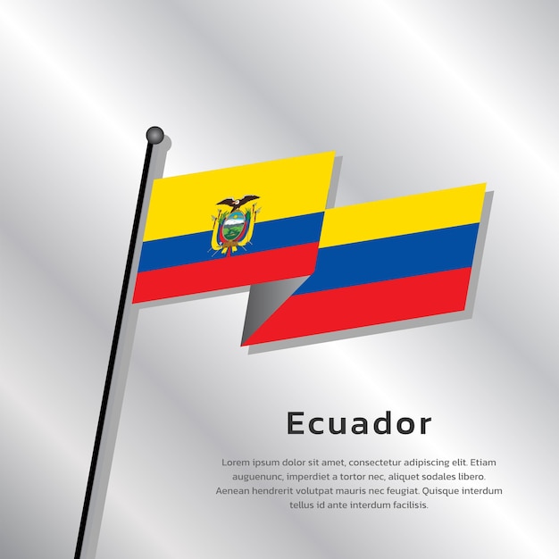 Illustratie van Ecuador vlag Template