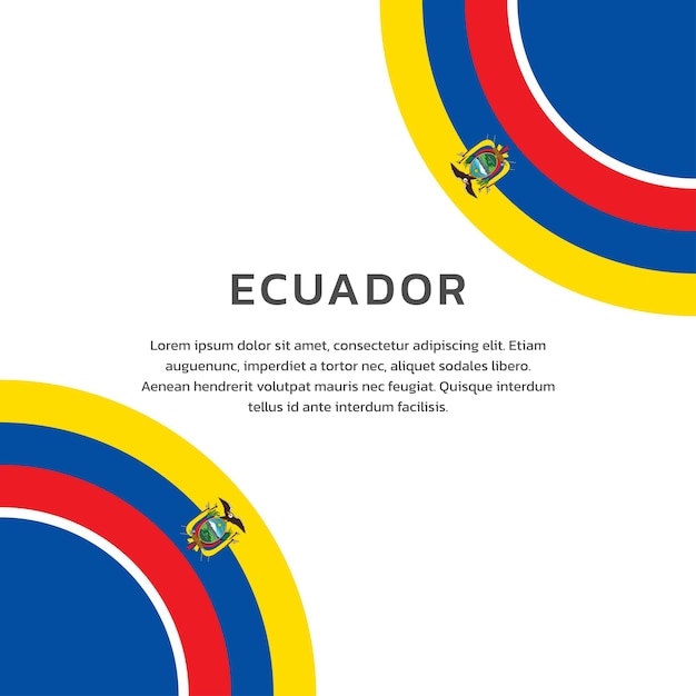 Illustratie van Ecuador vlag Template