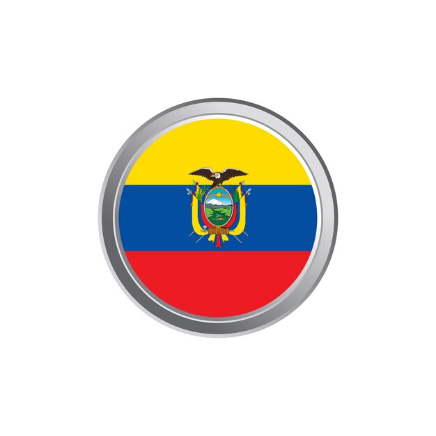 Illustratie van Ecuador vlag Template