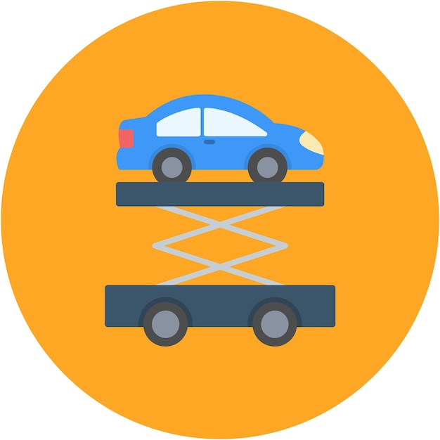 Vector illustratie van een auto-lift