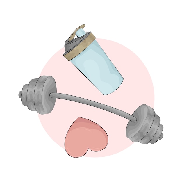 Vector illustratie van een barbell