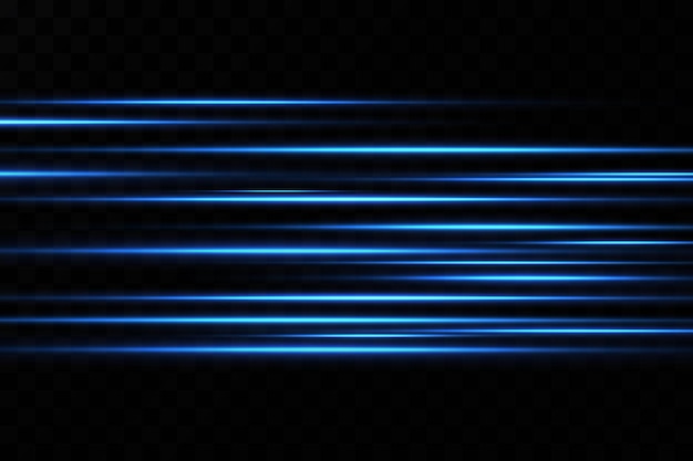 Illustratie van een blauwe kleur. lichteffect. abstracte laserstralen van licht. chaotische neonstralen