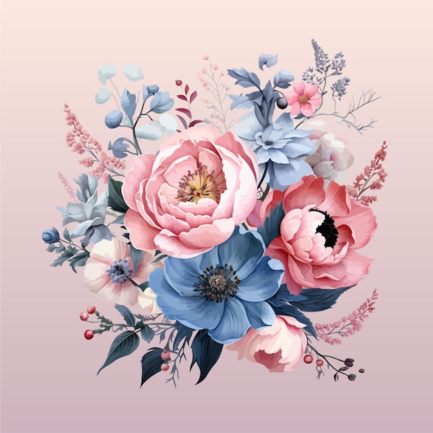 Illustratie van een bloemenkaart
