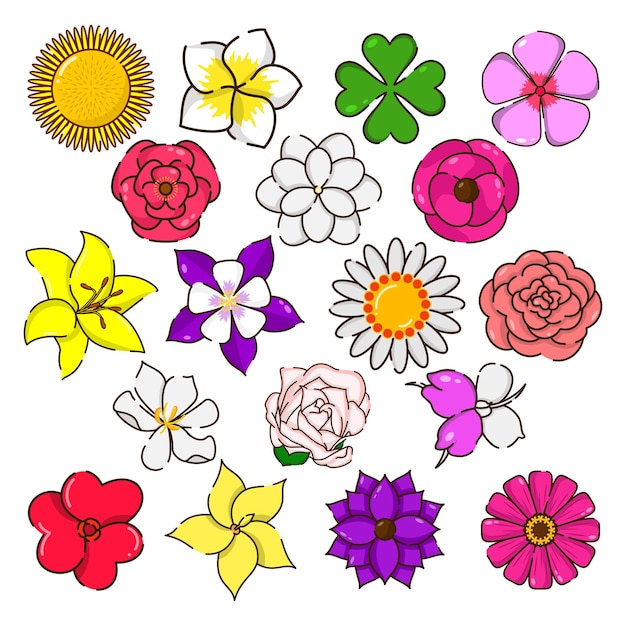 Illustratie van een bloemenpakket